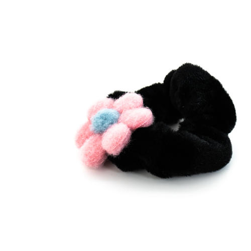 Biem Papatya Peluş Simit Toka Siyah