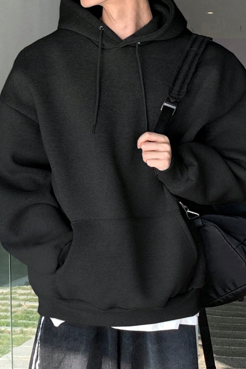 Erkek Sweatshirt Kanguru Cepli İçi Polarlı 3 İplik Kapüşonlu Oversize Sweatshirt KANGURU-SWEATSHIRT