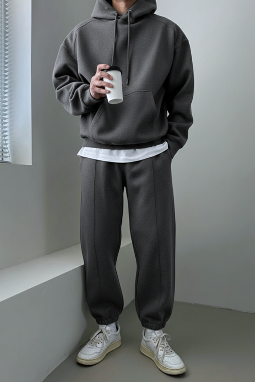 Erkek Eşofman Takımı Şardonlu 3 İplik İçi Polarlı Günlük Eşofman Takımı 3İPLİK-TAKIM