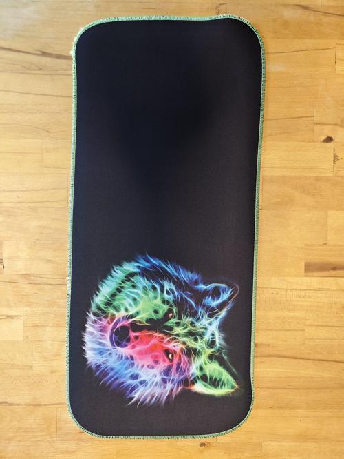 70 X 30 CM FOSFORLU DİKİŞLİ KURT KAYDIRMAZ TABAN SPEED YÜZEY OYUNCU MOUSE PAD