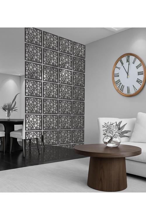 Halkalar Kücük Rastgele Lazer Kesim Paravan, Ahşap Seperatör, Panel Levha Seti Oda Bölücü Desen
