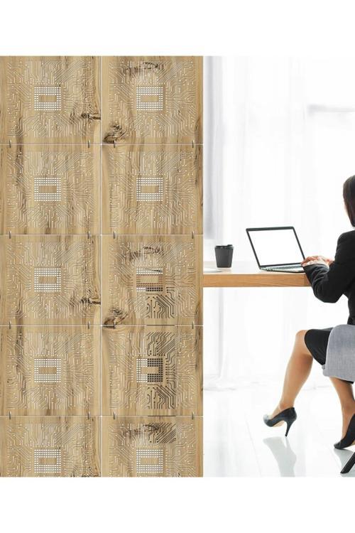 Lazer Kesim Sarkıt Paravan,Ahşap Seperatör, Panel Levha Seti Dekorasyon Ahşap Oda Bölücü Çip İşlemci