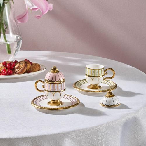 Faberge Egg Flowers 2 Kişilik Kahve Fincanı 70 ml