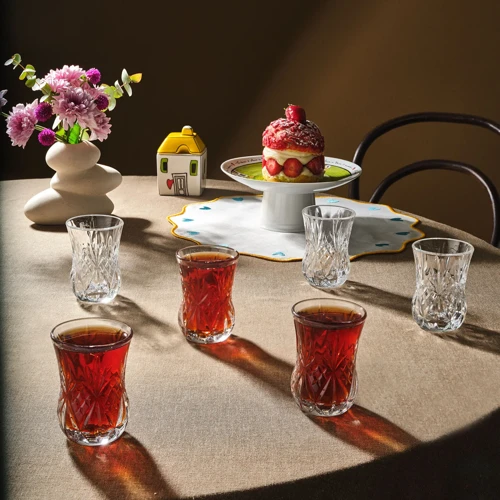 Karaca Rcr Melodia 6'lı Cam Çay Bardağı Seti