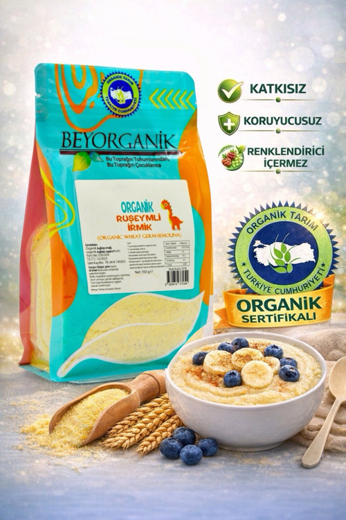 Organik Ruşeymli Irmik 350gr (PESTİSİT VE AFLATOKSİN ANALİZLİ)