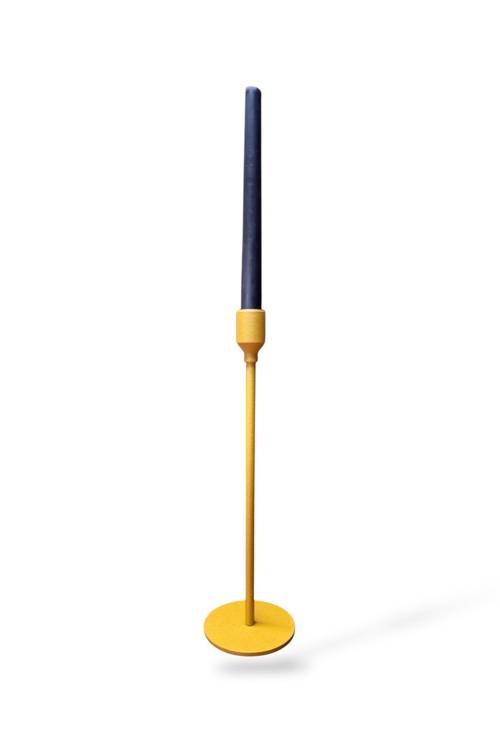 Dekoratif Altın Lale Şamdan & Mumluk 27 Cm