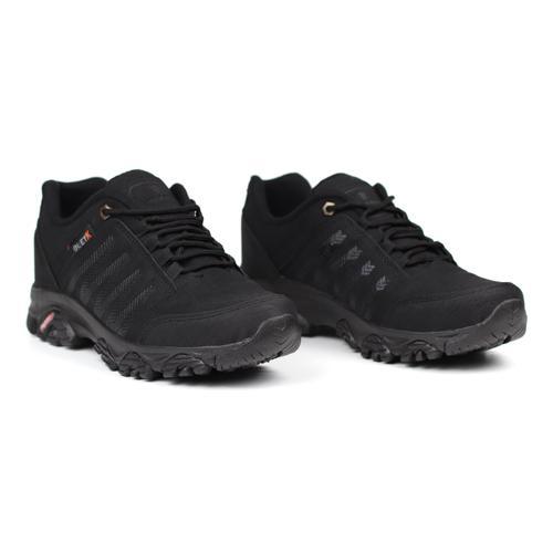 Erkek Siyah Outdoor Trekking Ayakkabı Kaymaz Taban Suya Dayanıklı Hafif Rahat Günlük Yürüyüş ve Dağ Spor Ayakkabısı