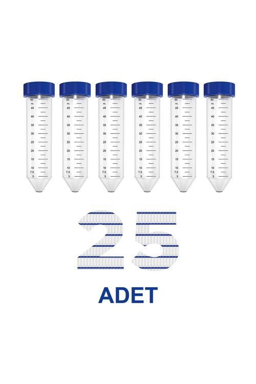 Falkon Tüpü 50 Ml / Santrifüj Tüpü - Dibi Konik - 25 Adet
