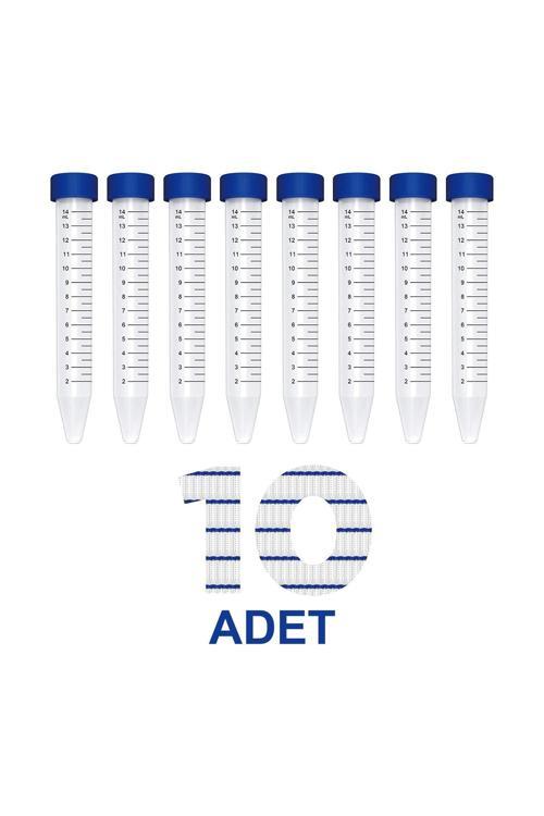 Falkon Tüpü 15 Ml / Santrifüj Tüpü - Dibi Konik - 10 Adet