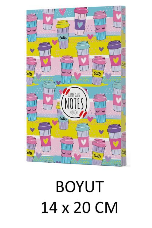 Vivago Art Kahve 10 - Çizgili Defter 14 X 20 Cm Bez Çanta Hediyeli Kod 10