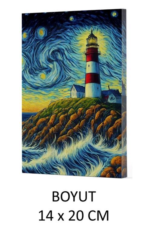 Vivago Art Van Gogh Deniz Feneri Çizgili Defter 14 X 20 Cm Bez Çanta Hediyeli Kod 8