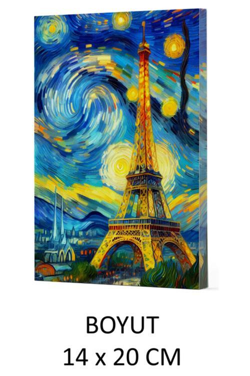 Vivago Art Van Gogh Eyfel Kulesi Çizgili Defter 14 X 20 Cm Bez Çanta Hediyeli Kod 9