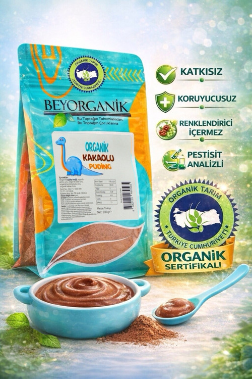 Organik Kakaolu Bebek Pudingi 200 gr (Organik Hurma Tozu ile Tatlandırılmış)
