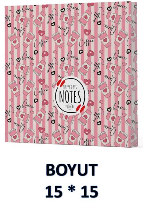 Vivago Art Kahve Çizgisiz Defter 15 X 15 Cm Bez Çanta Hediyeli Kod 8