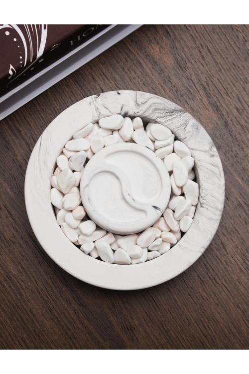 Marbella Beton Masaüstü Şömine,Ateş Çukuru 400 Ml Yakıt Hediyeli