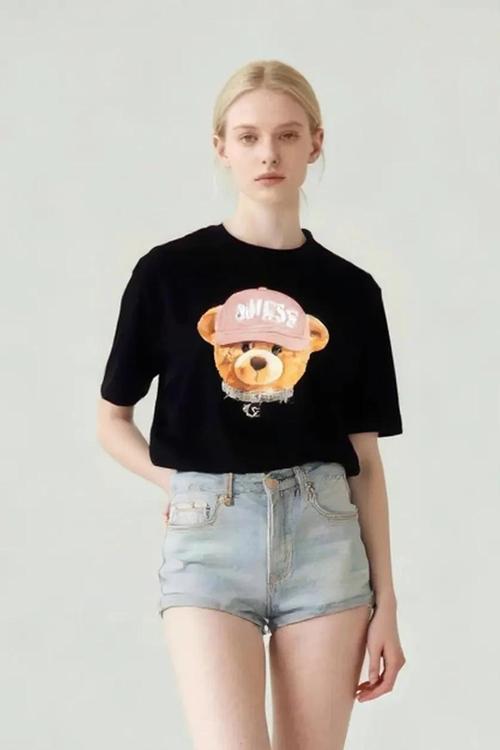 Teddy Kadın Siyah Aktif Regular Fit T-Shirt V5BI09I3Z14-JBLK