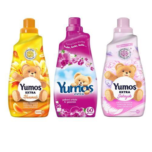 Extra Kons.Yumuşatıcı 1440 ml Hanımeli - Yabani Orkide - Şakayık 3 lü