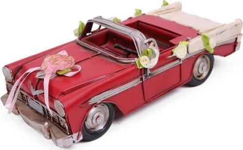 Dekoratif Metal Araba Üstü Açık Vintage Biblo Hediyelik