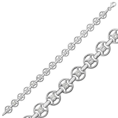 925 Ayar Gümüş Yuvarlak Su Yolu Bileklik