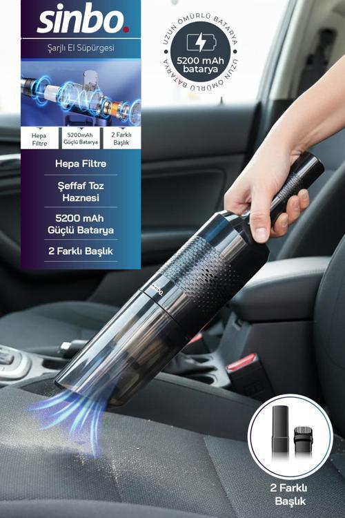 SVC-8631 Şarjlı El Süpürgesi - Siyah