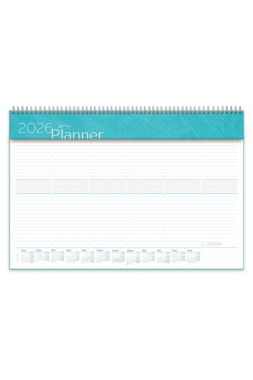 2026 40x28 Globe Spiralli Masaüstü Planlayıcı (252-SMK)