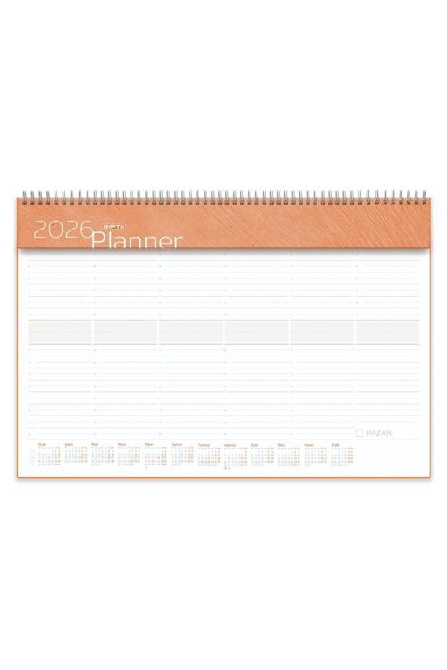 2026 40x28 Globe Spiralli Masaüstü Planlayıcı (252-SMK)