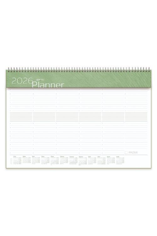 2026 40x28 Globe Spiralli Masaüstü Planlayıcı (252-SMK)