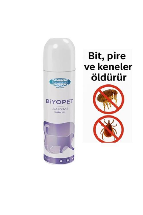 Biyopet Aerosol 150 Ml Kedi Yaşam Alanı Bit, Pire Ve Kene Haşere Spreyi
