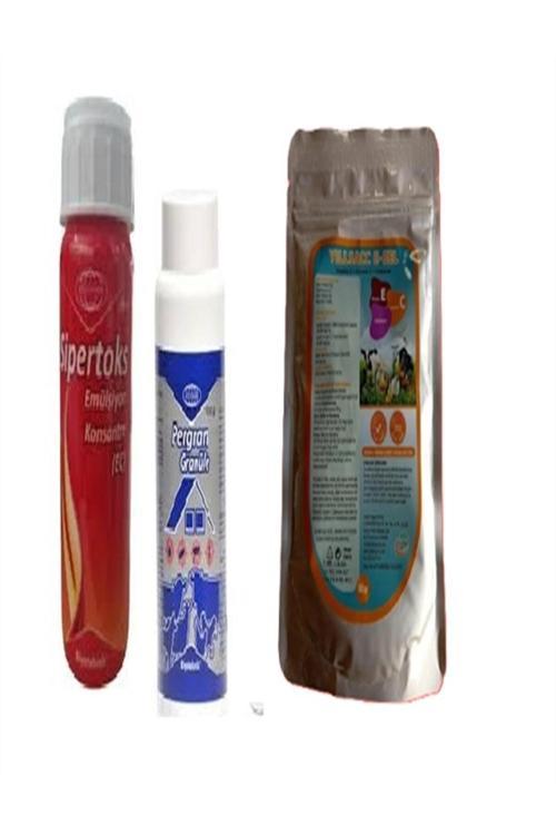 Kanatlı Hayvanlar İçin 3 'Lü Set (Sipertoks 100Ml + Pergan 100 Gr + Yılsac Esel+C Vitamini 100 Gr )