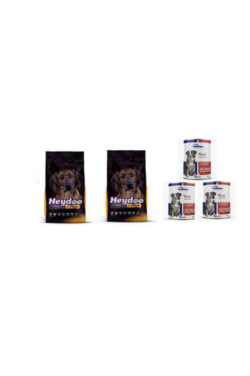 Plus Yüksek Enerjili Yüksek Proteinli Kuzulu Köpek Maması 2 Kg X 2 Adet + Dana Etli Konserve