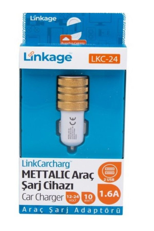 Araç Şarj Alet Başlığı Çakmaklık 2 Uçlu 10V 1.6A Lkc24