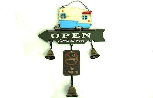 Dekoratif Metal Karavan Kapı Rüzgar Çanı Vintage Hediyelik