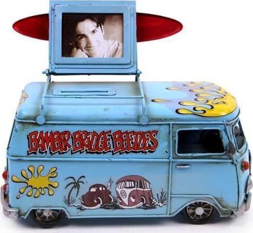 Dekoratif Metal Minibüs Çerçeveli ve Kumbaralı Hediyelik