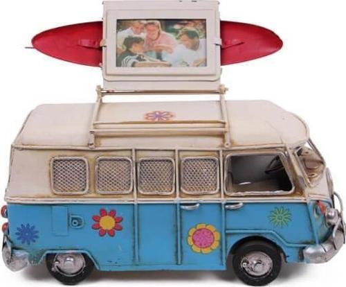 Dekoratif Metal Minibüs Çerçeveli ve Kumbaralı Hediyelik