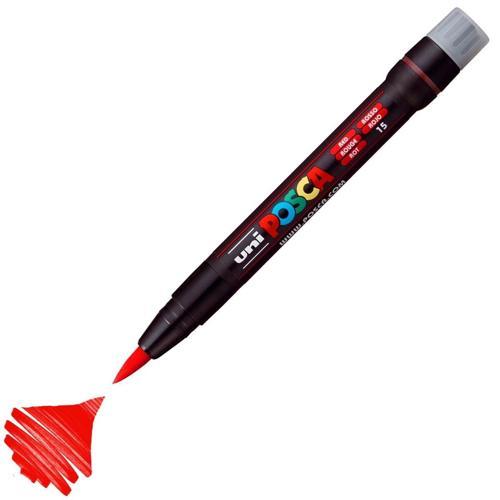 Posca PCF-350 Boyama Markörü 1-10 mm. Fırça Uç KIRMIZI