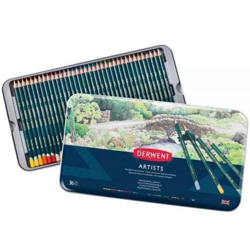 Artists Pencils Kuru Boya Kalemi Seti 36'lı Teneke Kutu