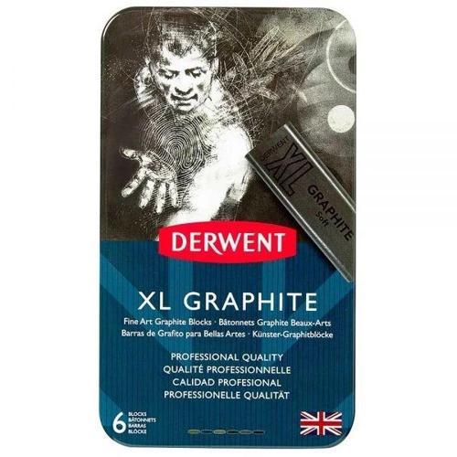 XL Graphite Block Kalın Grafit Füzen Seti 6'lı Teneke Kutu
