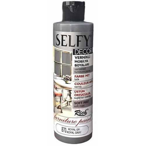 Selfy Decor Vernikli Boya 240 cc 870 ROYAL GRİ