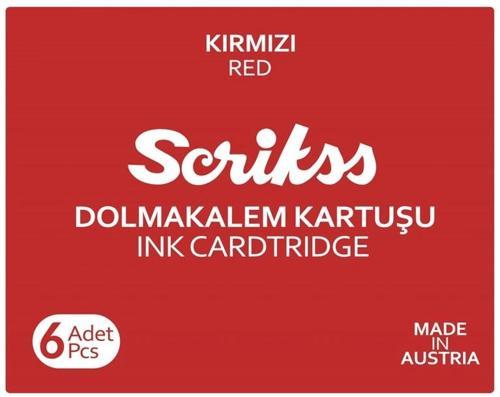 Dolma Kalem Kartuşu 6'lı Kutu KIRMIZI