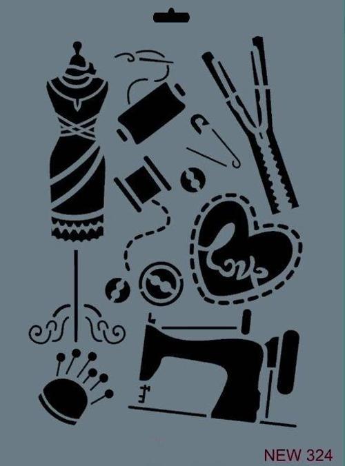 Stencil Boyama Şablonu 25x35 cm. NEW-324