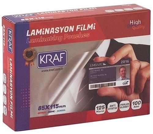 Laminasyon Filmi 85x115 mm 125 Micron 100'lü