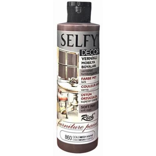 Selfy Decor Vernikli Boya 240 cc 860 COLOMBİA KAHVE