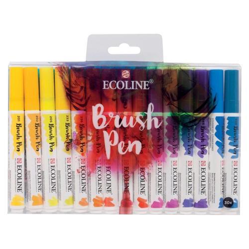 Ecoline Brush Pen Fırça Uçlu Kalem Seti 30 Renk