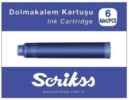 Dolma Kalem Kartuşu 6'lı Kutu MAVİ