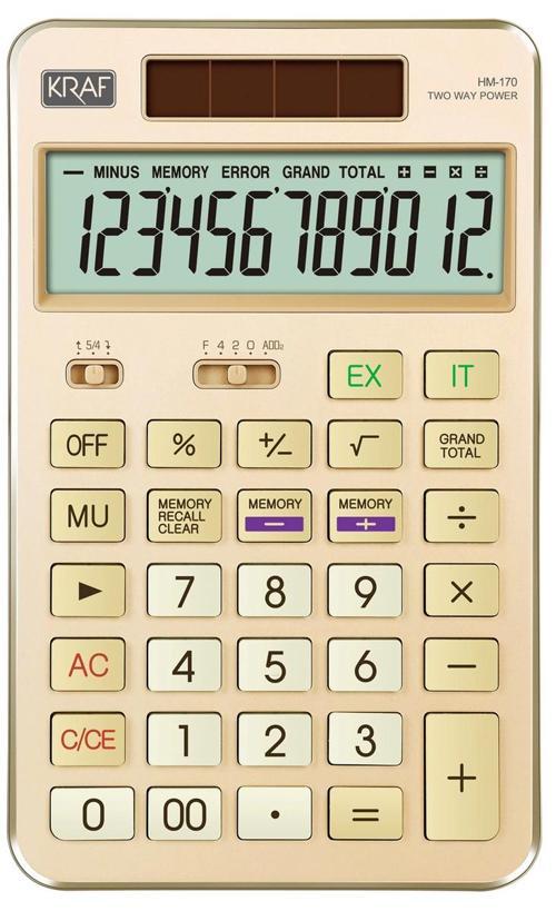 Hesap Makinesi 12 Hane GOLD