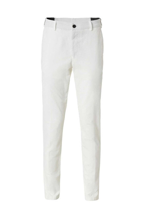 Mong Kırık Beyaz Renk Kadife Beli Lastikli Jogger Pantolon