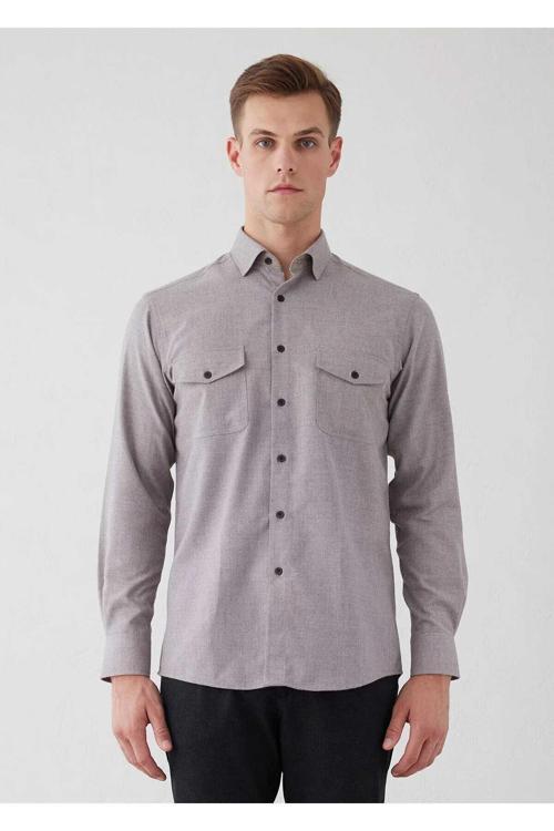 Kamoro Kahverengi Cep Detaylı Gömlek