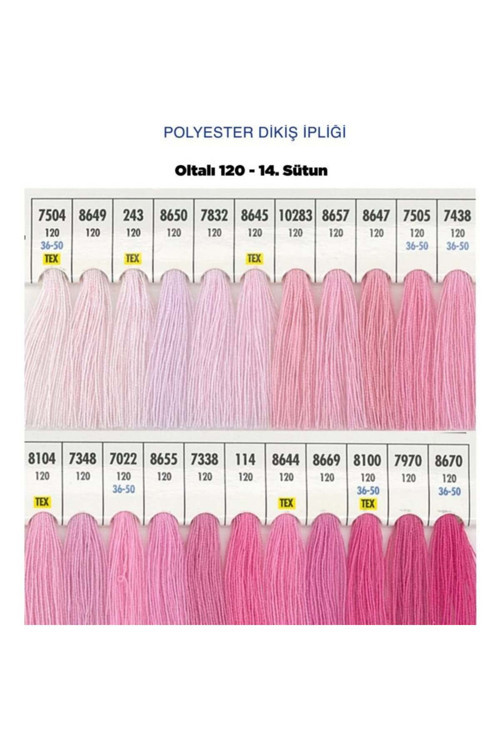 Oltalı Dikiş İpi Makine İpi %100 Polyester 120 Numara Dikiş Ipliği 5000 Mt