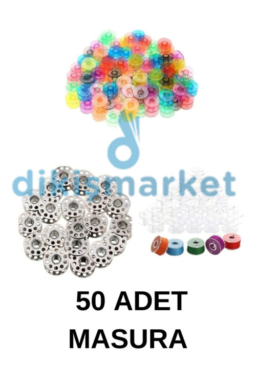 Ev Tipi Aile Dikiş Makinası 50 Adet Renkli Plastik Masura