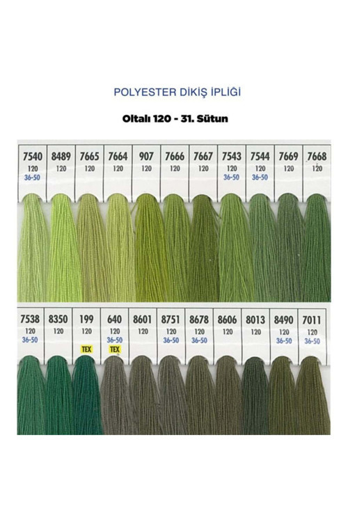 Oltalı Dikiş İpi Makine İpi %100 Polyester 120 Numara Dikiş Ipliği 5000 Mt